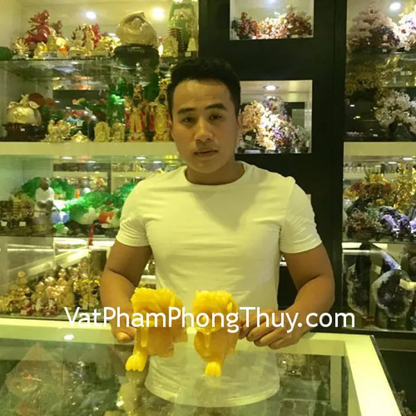 Anh Hiền - khách hàng mua cặp tỳ hưu ngọc Hoàng long GM011