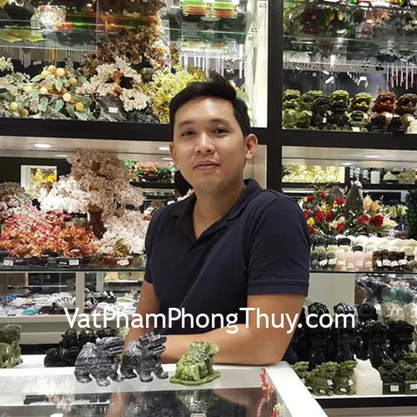 Anh Cường - khách hàng mua cặp tỳ hưu bắc kinh đen chuẩn BKD-S và thiềm thừ lam ngọc GM024