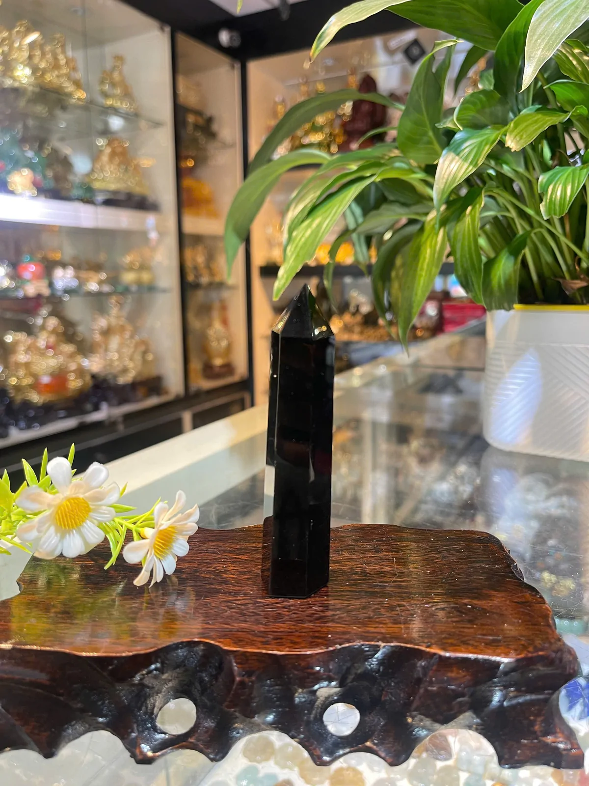 Trụ thạch anh đen (hắc ngà) HM058-187