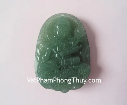 Phật bản mệnh phỉ thúy xanh nhạt nhỏ (Tý) FS6640-1