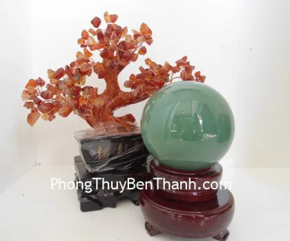 Quả cầu đá thạch anh vàng non M191-S2-2949