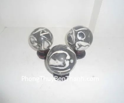Quả cầu đá mắt mèo vân gỗ (359gr) FM183-F2-1419