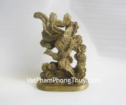 Phượng hoàng vàng trên núi hoa vàng - cẩm thượng thêu hoa FH492G