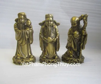 Tam đa phước lộc thọ vàng kim sa lớn -Phước tinh/ Lộc tinh /Thọ tinh FLN110