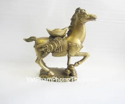 Ngựa đồng cõng nguyên bảo lớn D144