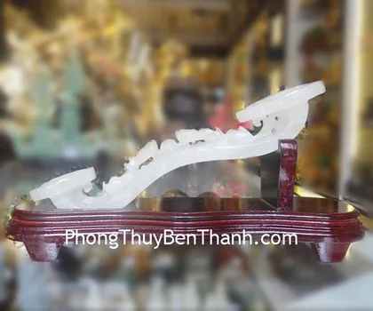 Gậy như ý lưu ly linh chi trên bụi mẫu đơn - Cat tường như ý C178A