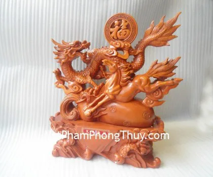 Long mã gỗ, hồ lô, đế gỗ- Long mã tinh thần E120