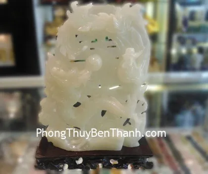 Long phụng vàng kim, đế gỗ 4 chân- Long phụng trình tường FE117