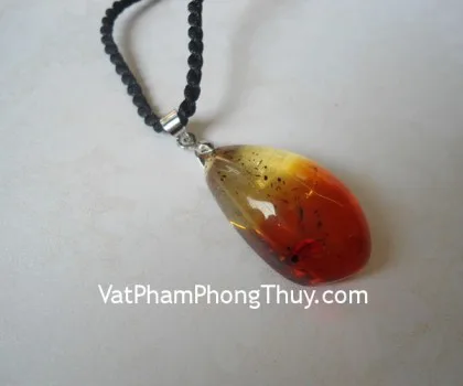 Mặt đeo cổ Hổ Phách Ba Lan A+++ khắc hình... S6350