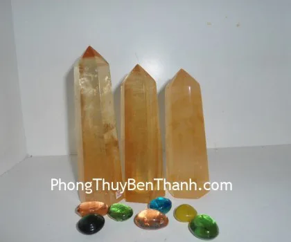 Trụ thạch anh vàng non GM053-S3-734