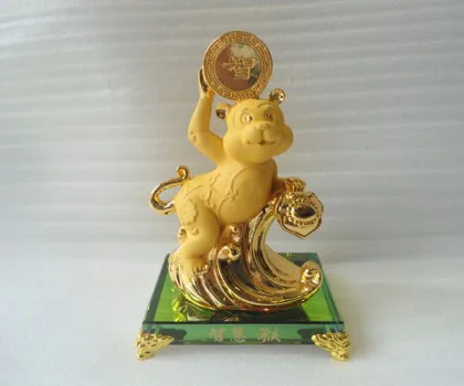 Khỉ con tài lộc đội tiền đế thủy tinh - trí tuệ hầu K062M