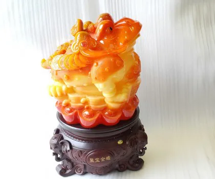 Thiềm thừ đỏ cam xoay lớn - tụ bảo kim thiềm FH155G