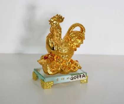 Gà vàng sa kim trên như ý lớn - cát tường vượng tài K173M
