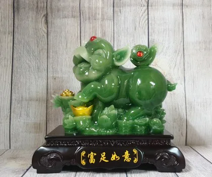 Vua heo xanh ngọc đạp nén vàng - Phú Túc Như Ý LN003