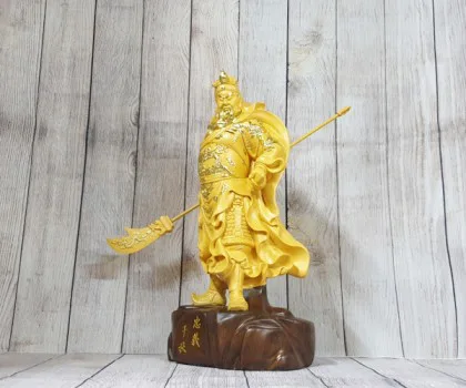 Đức quan công vàng kim sa bóng tay kiếm tay siêu (đao dài) lớn - Thiên Thu Trung Nghĩa LN195