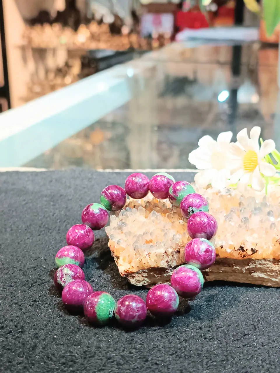 Chuỗi Ruby xanh đỏ A+++++ (79.6g - 16bi) S6756-S5-16716