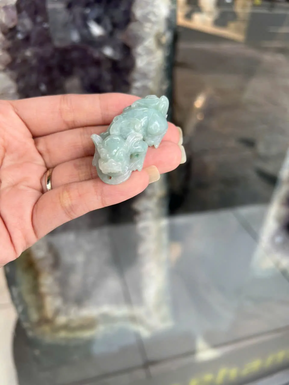 Tỳ hưu ngọc phỉ thúy xanh siêu cấp A++++++ (GCN 17393 - 26.71 gr) S6898-S1-7452