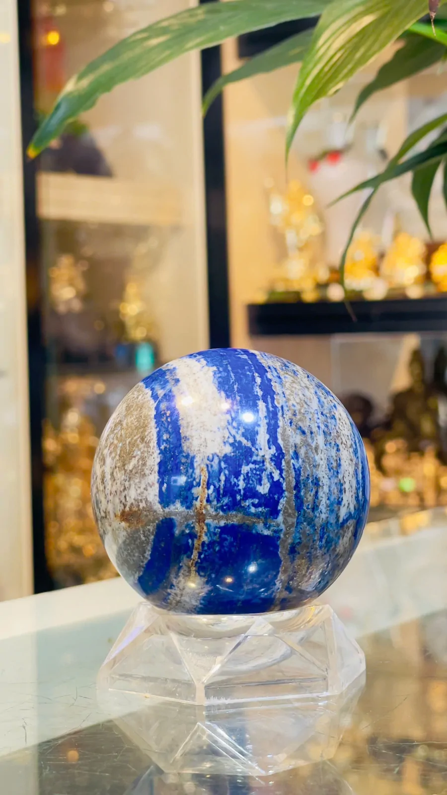 Quả cầu ngọc lam (sodalite) xanh đậm M182-S5-4313