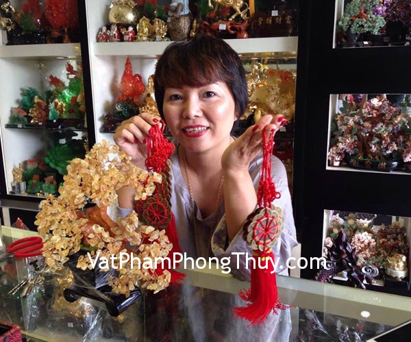 Chị Cúc - khách hàng mua cây tài lộc thạch anh vàng và tiền mai hoa CC20