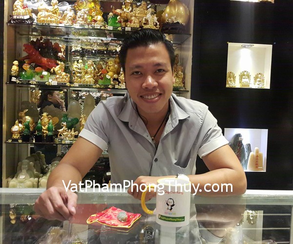 Anh Huy - khách hàng mua mặt tỳ hưu phỉ thúy S2005-8819, mặt phật bản mệnh tuổi Tý S6340-1 và hồ lô pha lê S949
