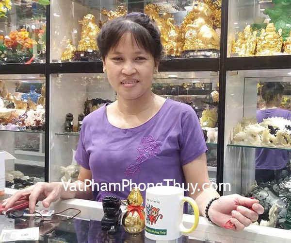 Chị Phương - khách hàng mua tỳ hưu lam ngọc GM016, tỳ hưu hắc ngà GM009 và hồ lô đồng D207